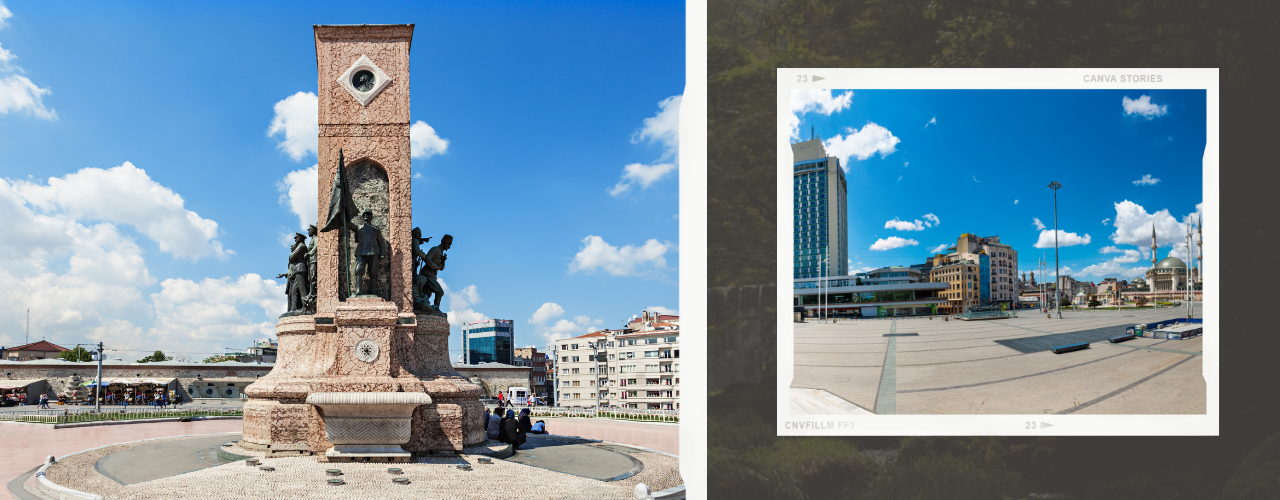 Cumhuriyet Anıtı ve Taksim Meydanı
